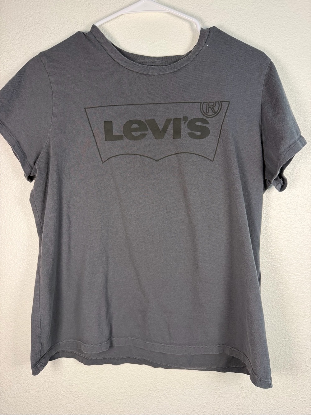 Levi's Charcoal Gray Logo Short Sleeve Tee